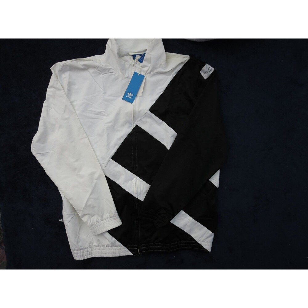 Adidas EQT TT BOLD BR3827 Men's Size XL Black White Windbreaker Track Jacket